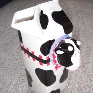 Russ & Berrie Ceramic Novelty Cow Pitcher